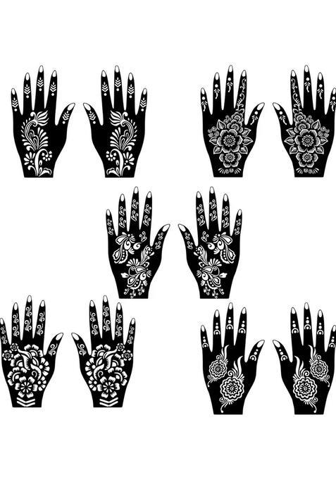 Lovely Mehndi Stencil Sticker Combo Design For Reception & Special Days