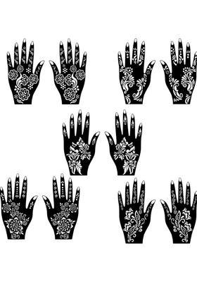 Traditional Mehndi Stencil Sticker Combo Design For All Festival & Events