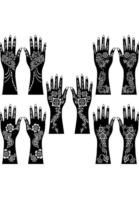 Mehndi Stencil Combo Sticker With Beautiful Traditional Design For All Festival