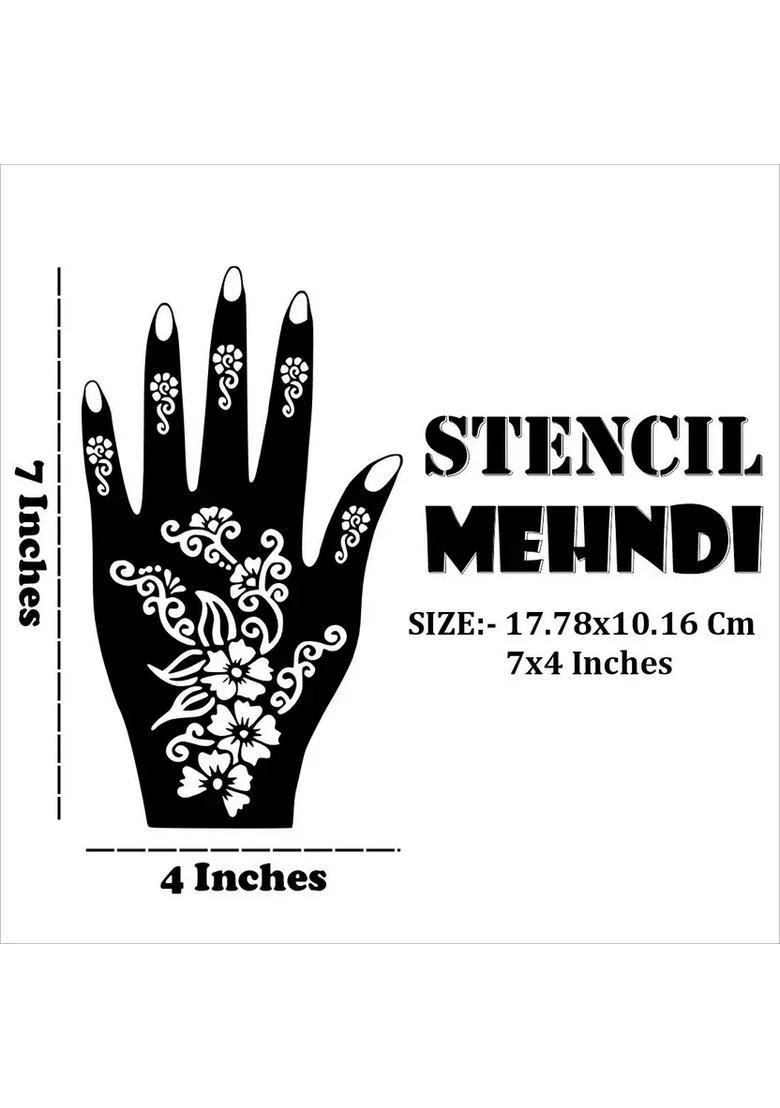Detailed Mehndi Stencil Combo Stickers For Fun, Fashion, & Traditional Events - Indya