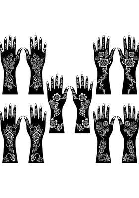 Mehndi Stencil Combo Sticker Pack For Weddings, Parties & Festivals