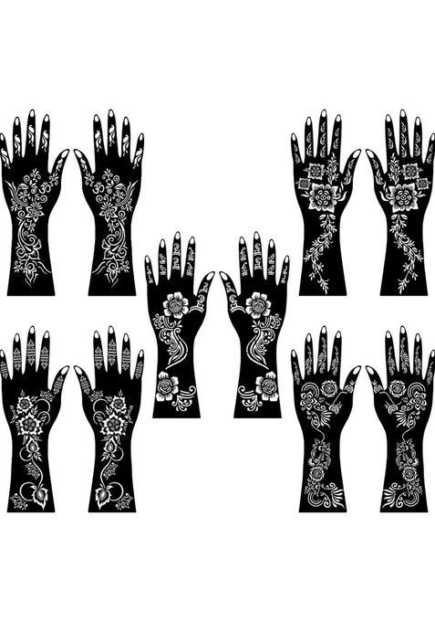 Mehndi Stencil Combo Sticker Pack For Weddings, Parties & Festivals