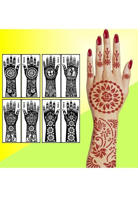 Premium Henna Stencil Sticker Combo For Easy Mehndi Design