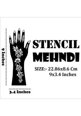 Traditional & Modern Combo Mehndi Stencil Sticker For Full Hands