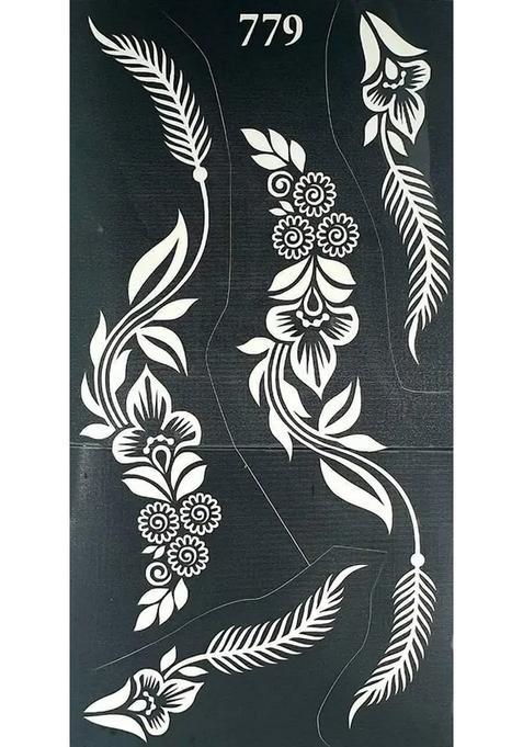 Henna Tattoo Stencil Women Girls Hand Finger Paint Temporary Tattoo