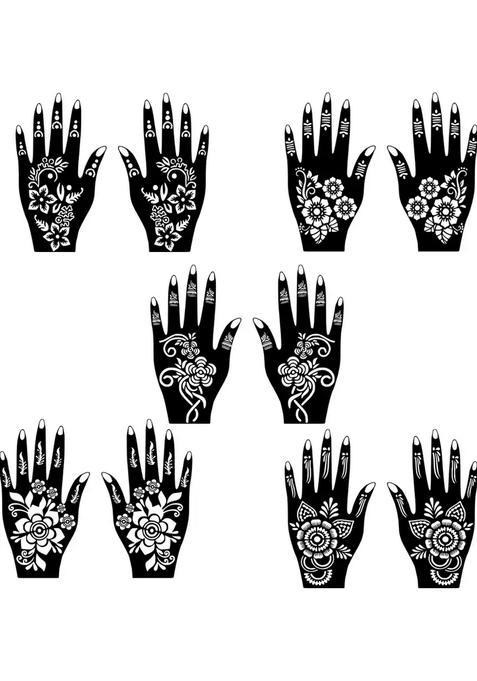 Quick Mehndi Stencil Combo Stickers Set For All Function & Big Day
