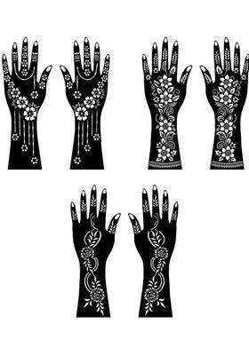 Henna Mehandi Tattoo Stencil Set