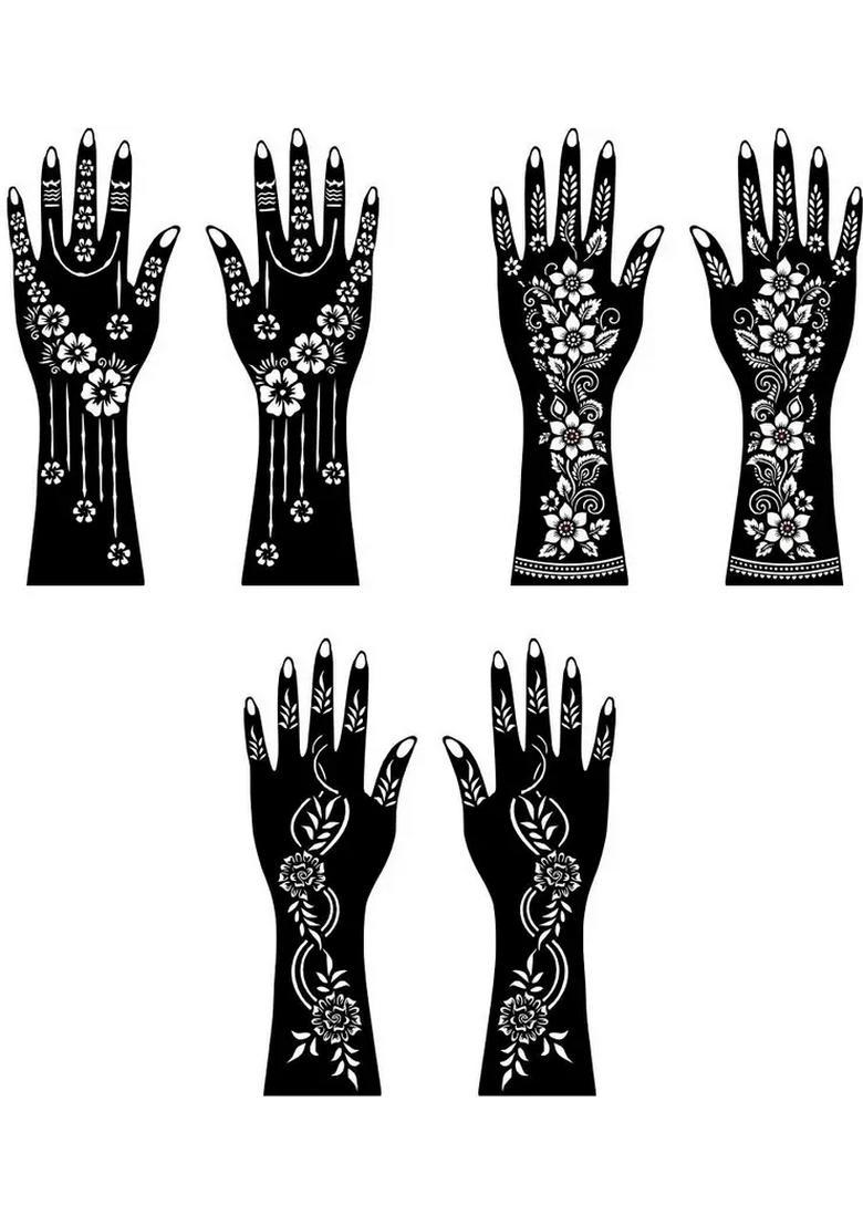 Henna Mehandi Tattoo Stencil Set - Indya