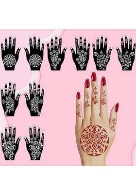 Classic Henna Design Combo Stencil Sticker For Beautiful & Simple Hand