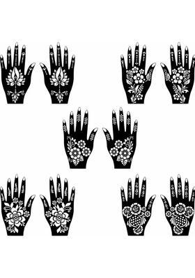 Traditional Henna Stencil Sticker Combo Pack For Reception, Function & Party