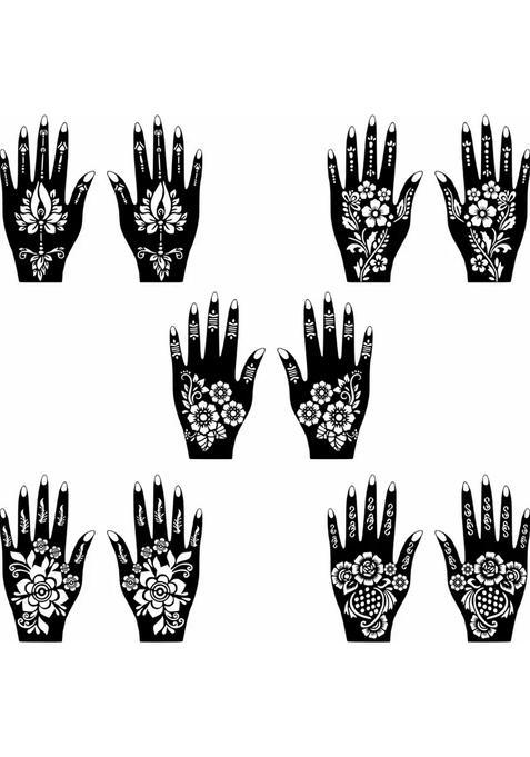 Traditional Henna Stencil Sticker Combo Pack For Reception, Function & Party