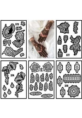 Multi Design Combo Mehndi Stencil Sticker Kit For Personal Henna Hand Projects
