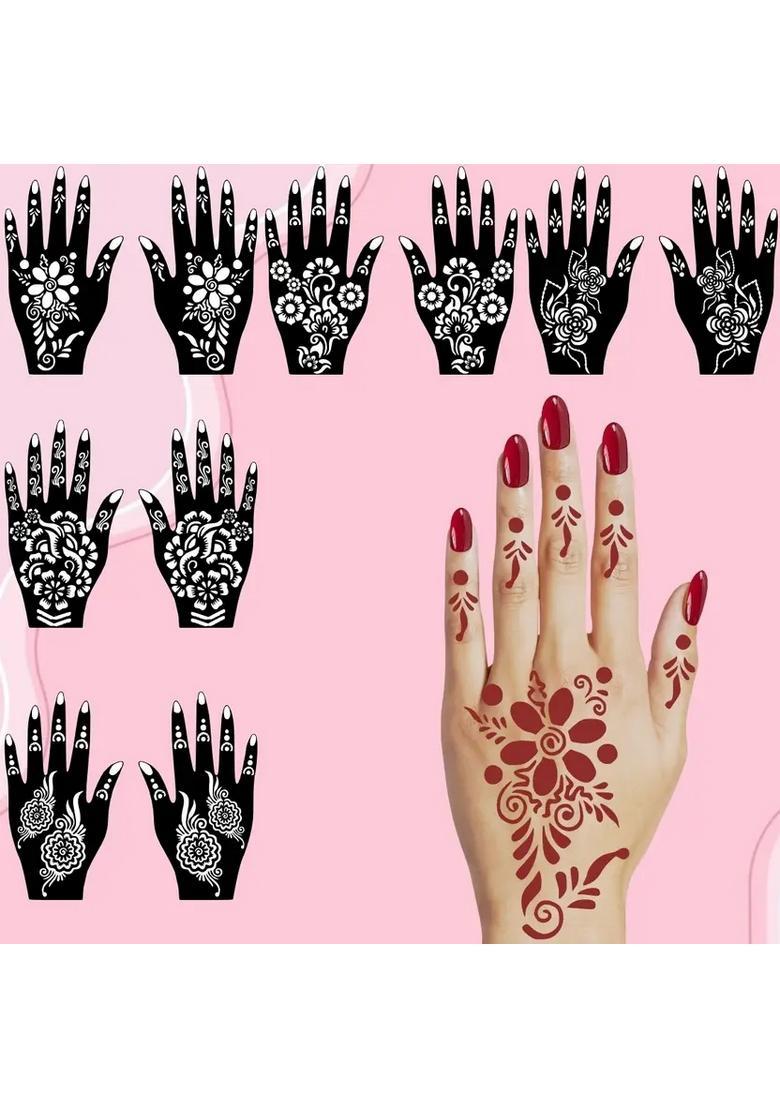 Beautiful Mehndi Stencil Sticker Combo All Festival, Reception - Indya