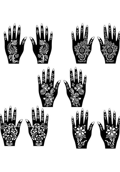 All Type Pattern Combo Mehndi Stencil Sticker For All Celebration