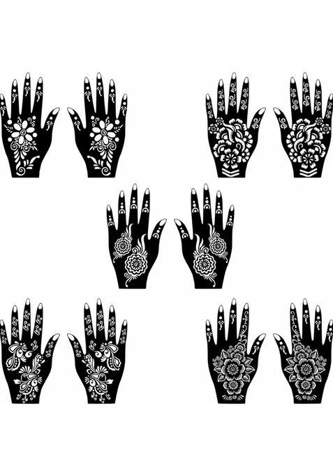 Creative Mehndi Stencil Sticker Combo For Stylish & Elegant Henna Designs