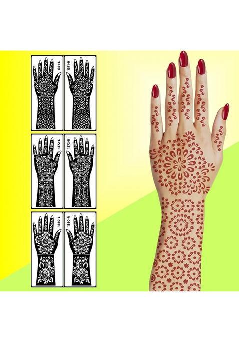 Traditional Wedding Henna Stencil Sticker For Brides