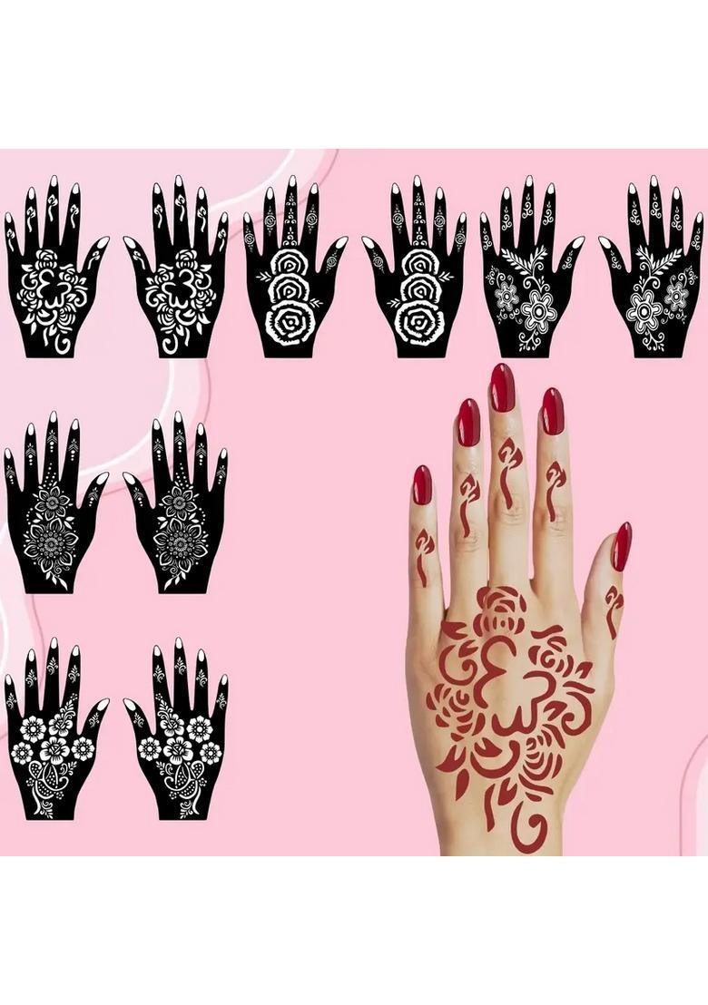 Elegant & Easy To Apply Henna Combo Mehndi Stencil Stickers For All Events - Indya