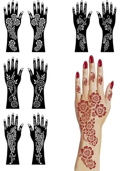 Beautiful Flower And Leaf Art Stencil Sticker For Quick Apply