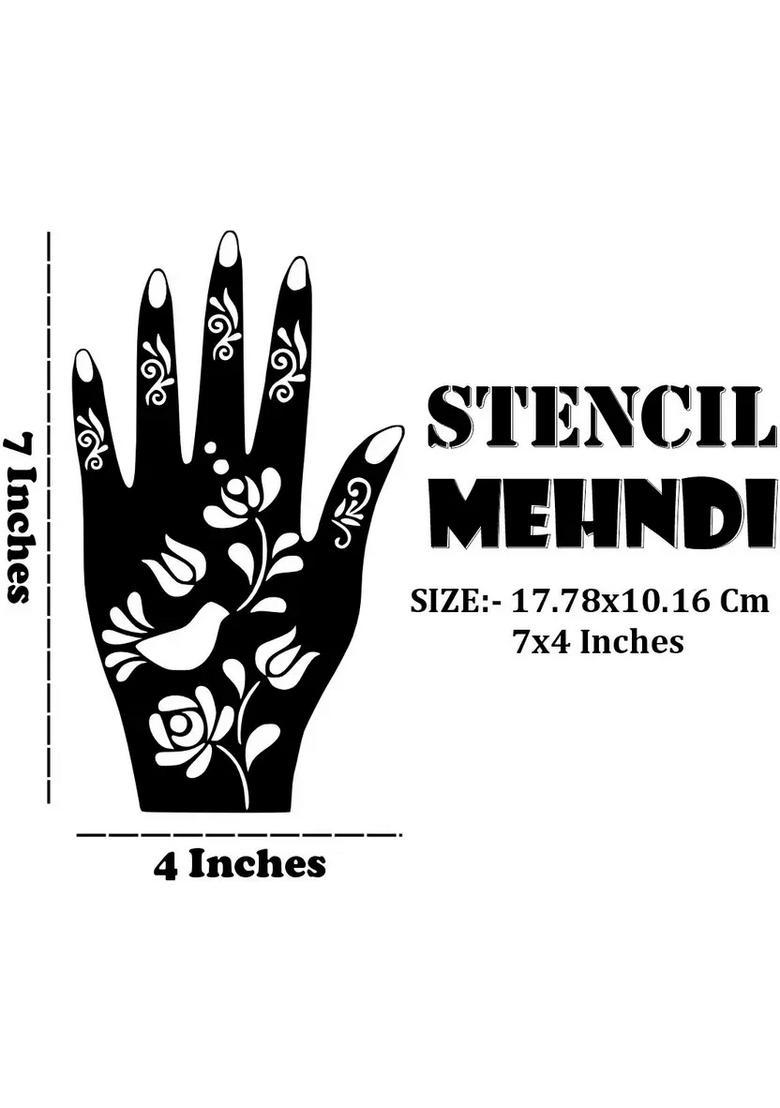 All Design Combo Mehndi Stencil Sticker Set For Wedding & Function - Indya