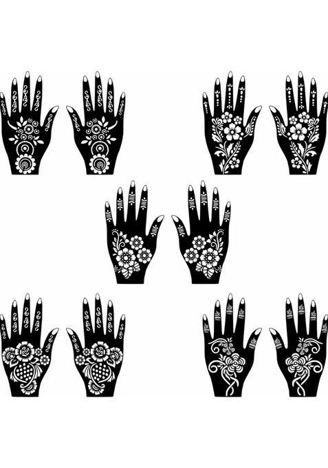 Classic Mehndi Stencil Sticker Combo For Function & Celebration