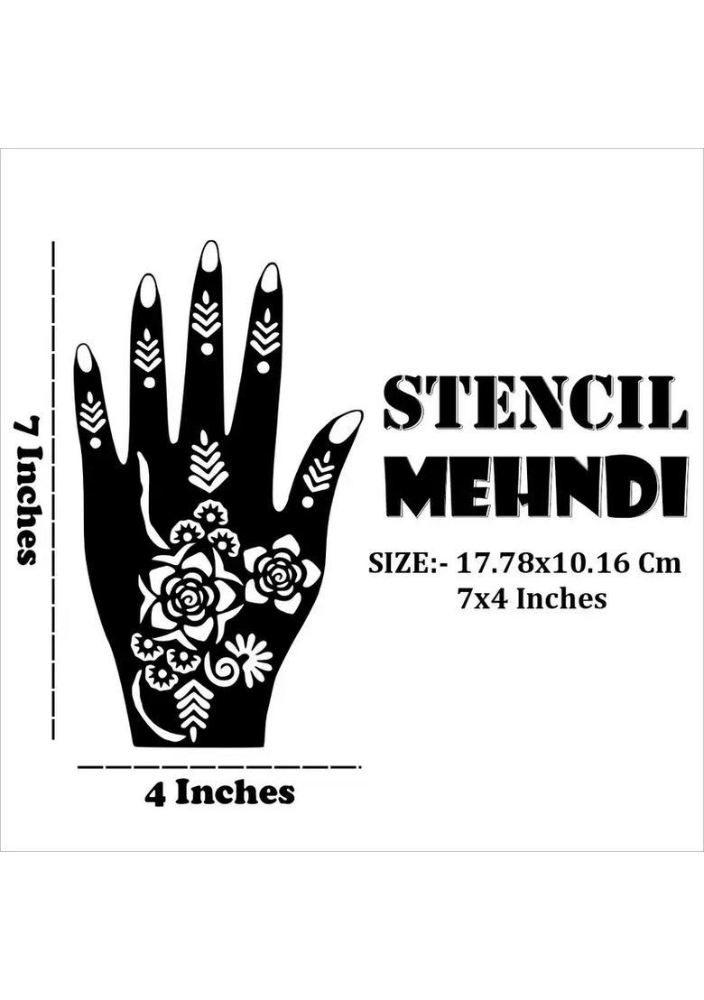 All-In-One Mehndi Stencil Combo Sticker Set For Traditional & Casual Looks - Indya