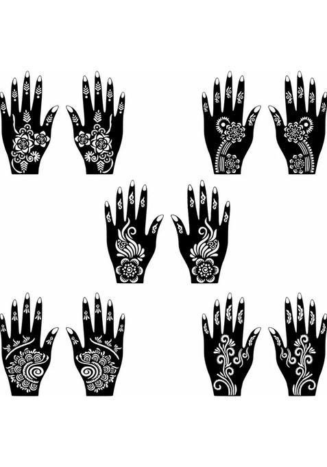 All-In-One Mehndi Stencil Combo Sticker Set For Traditional & Casual Looks