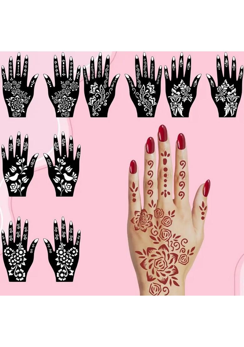 Mehndi Stencil Sticker Combo Traditional, Arabic, & Fusion Designs For All Event - Indya