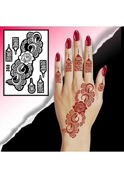 Creative Floral & Leaf Henna Stencil For Beautiful And Eye-Catching Mehndi Art