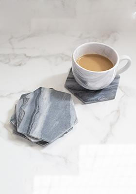 Multi Grayscale Coasters (Set Of 4 )