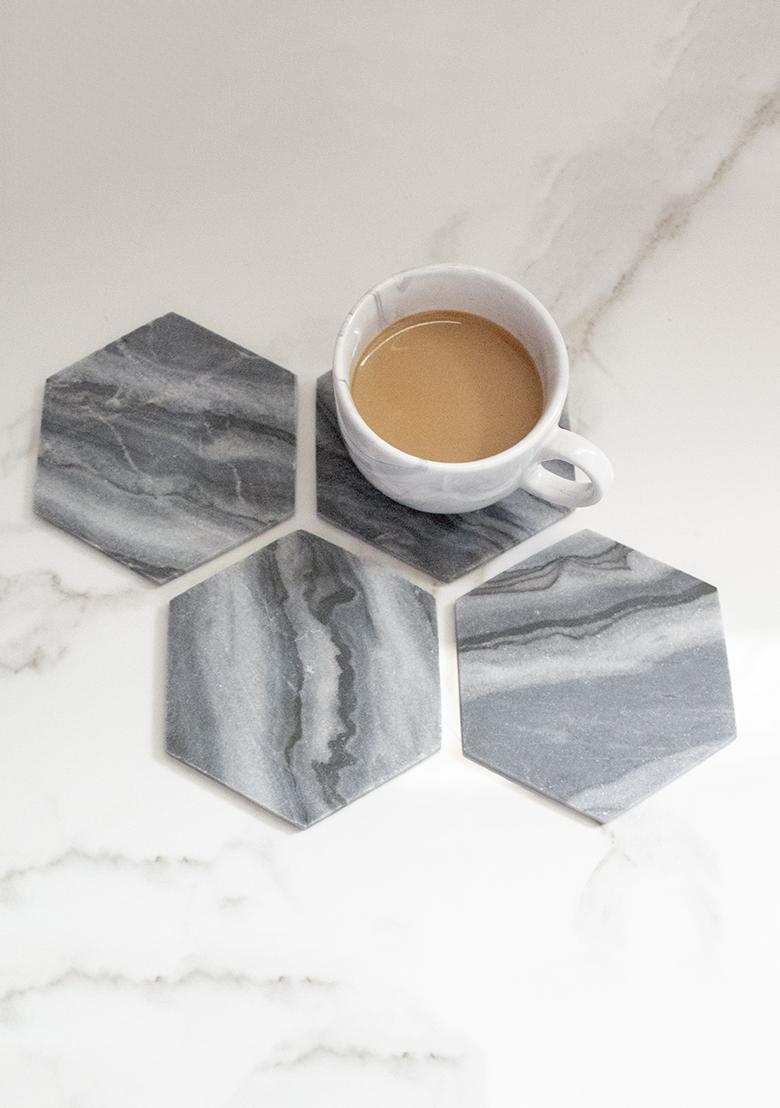 Multi Grayscale Coasters (Set Of 4 )