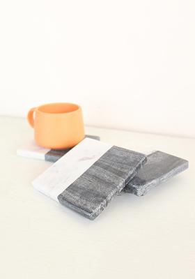 Multi Half And Half Coasters (Set Of 4 )