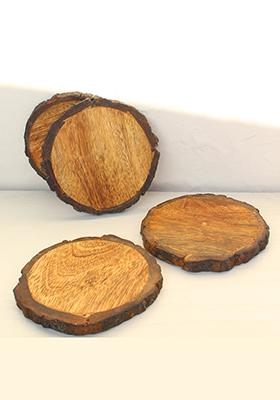 Multi Bark Coasters (Set Of 4)