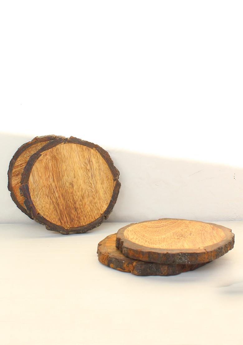 Multi Bark Coasters (Set Of 4)