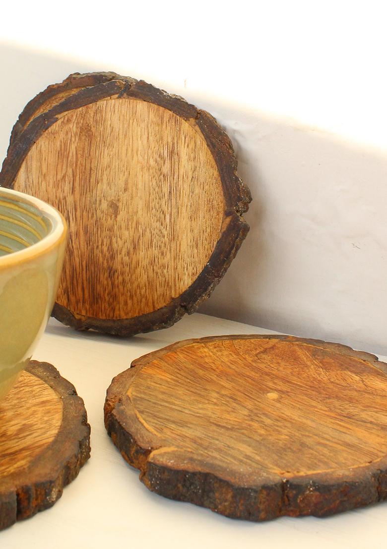 Multi Bark Coasters (Set Of 4)
