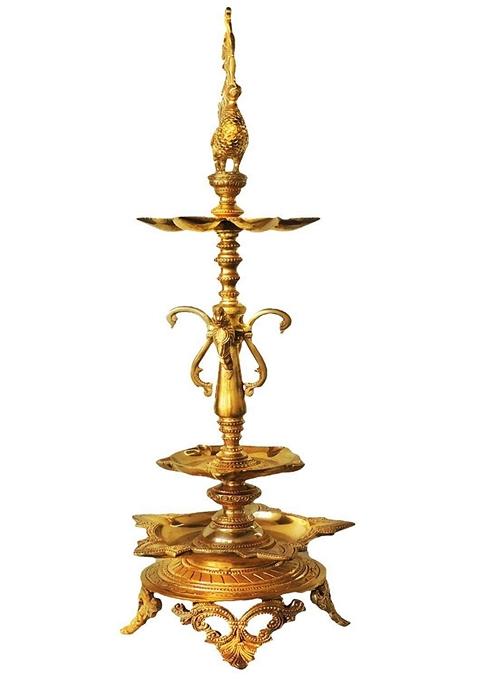 Brass Showpiece Brass Table Decor Deepak Statue