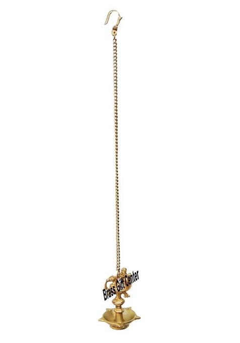 Brass Showpiece Murga Deepak With Chain Statue  