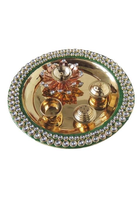 Brass Pooja Thali Beads 