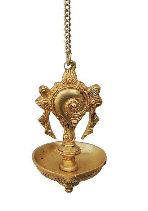 Brass Wall Hanging Shank Deepak  