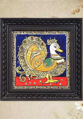 Annam Tanjore Painting With 24 Karat Gold Work South Indian Art