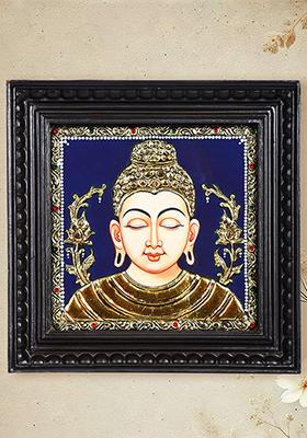 Gautam Buddha Tanjore Painting With 24 Karat Gold Work Spiritual Art