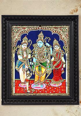 Shri Ram Darbar 24K Gold Tanjore Painting