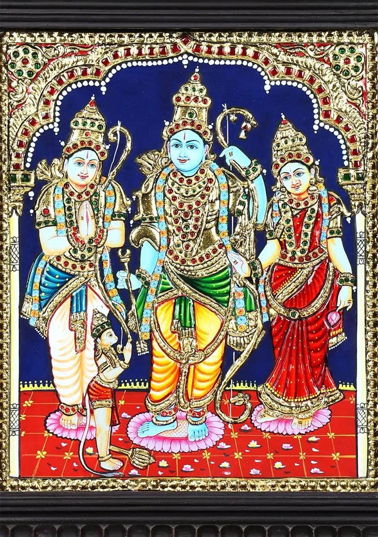 Shri Ram Darbar 24K Gold Tanjore Painting