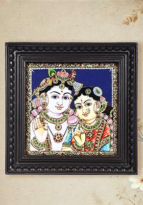 Radha Krishna Tanjore Painting 24 Karat Gold Work