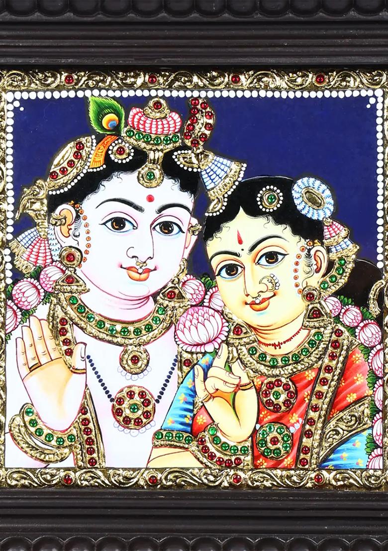 Radha Krishna Tanjore Painting 24 Karat Gold Work