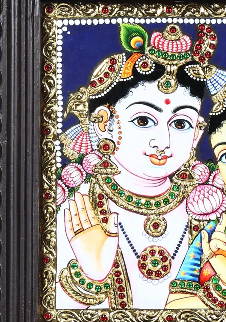 Radha Krishna Tanjore Painting 24 Karat Gold Work