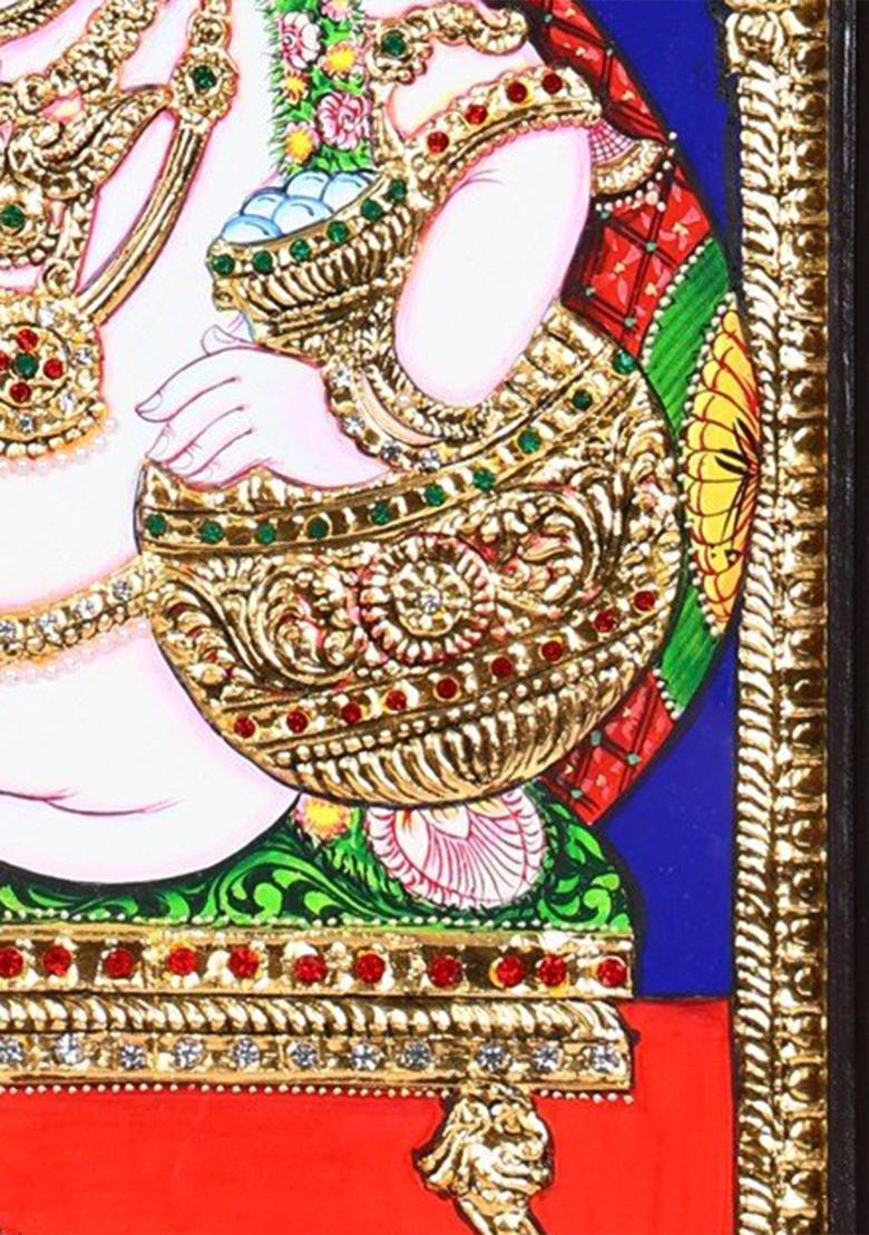Makhanchor Krishna Tanjore Painting 24 Karat Gold Work