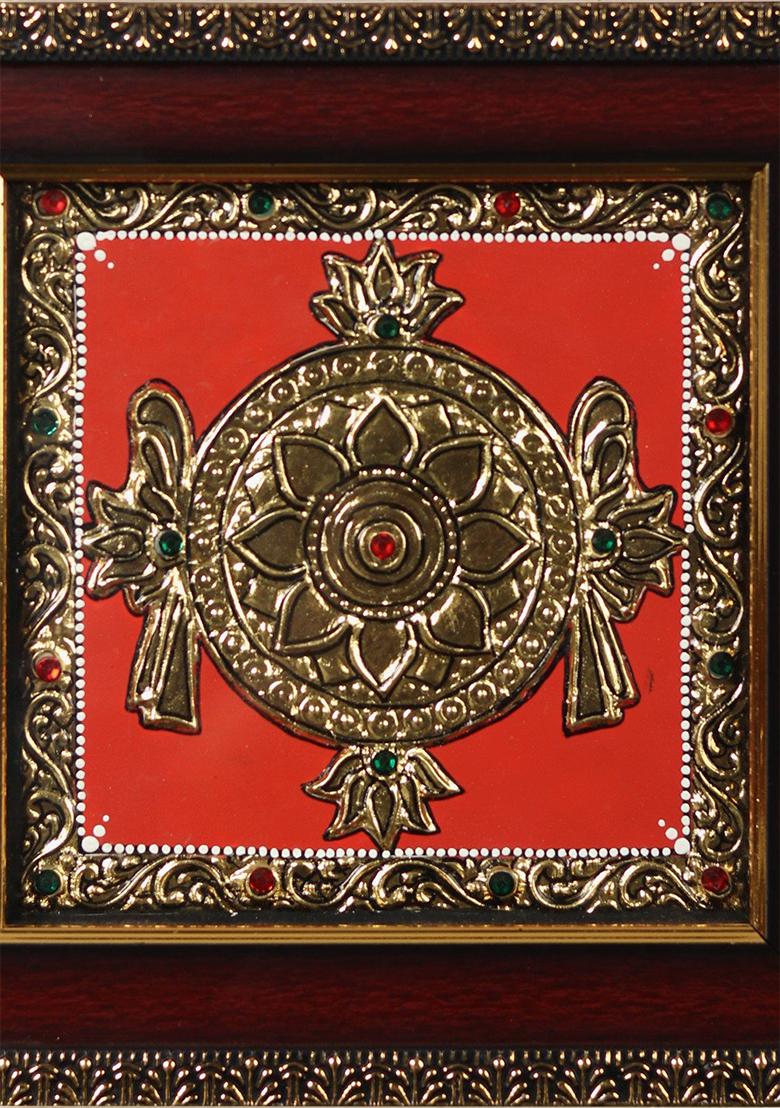 Sudarshan Chakra Tanjore Painting Vaishnava Symbol Art