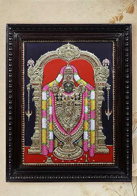 Tirupati Balaji Tanjore Painting 24K Gold