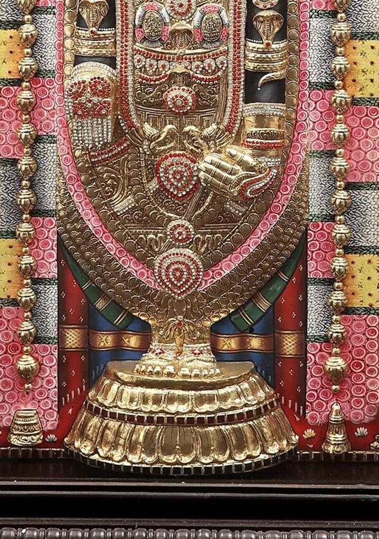 Worshipping The Cow Gas Mata Tanjore Painting Indian Spiritual Art