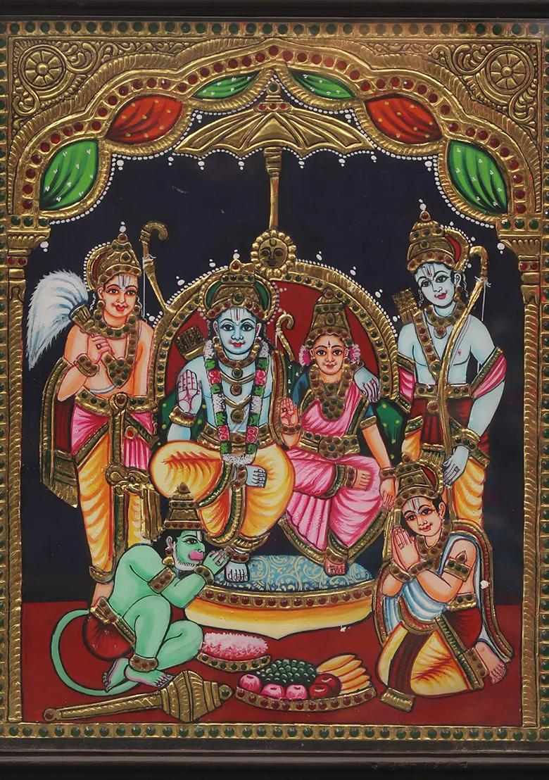 Shri Ram Darbar Tanjore Paintingdian Divine Artwork